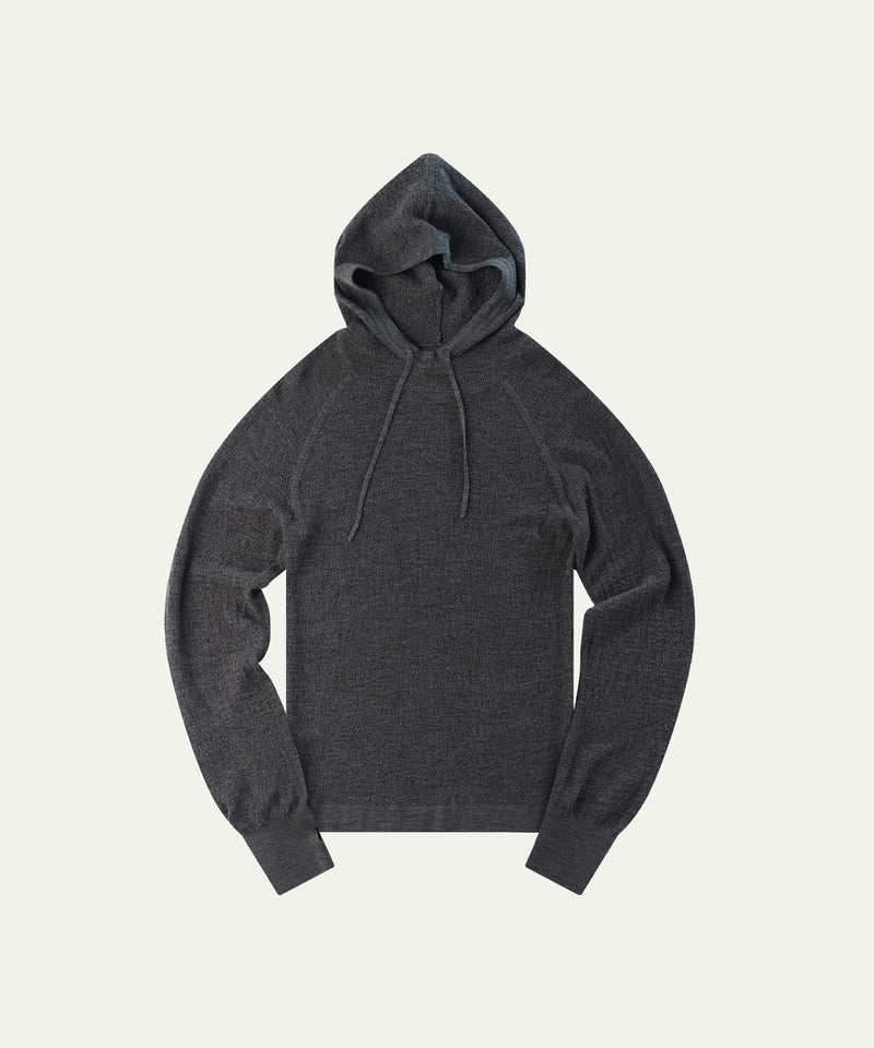 AA2001 Relaxed Washable Knit Hoodie_Melange gray
