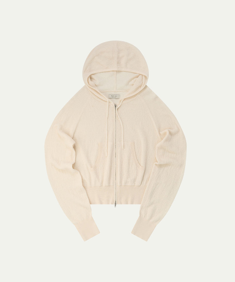 AA2002 Relaxed Washable Knit Zip-up Hoodie_Cream