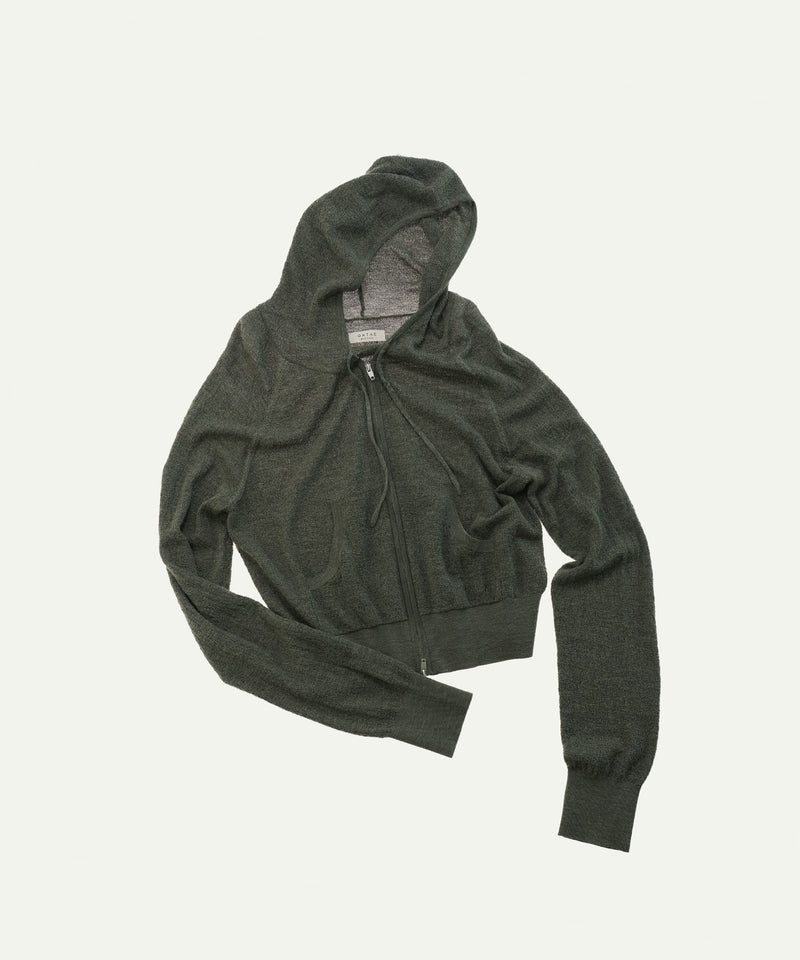 AA2002 Relaxed Washable Knit Zip-up Hoodie_Khaki