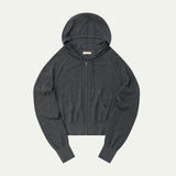 AA2002 Relaxed Washable Knit Zip-up Hoodie_Melange gray