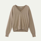 AA2004 Relaxed Daily V-neck Knit_Beige