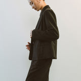 AA1001 Shoulder pleats PF Jacket_Black