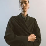 AA1001 Shoulder pleats PF Jacket_Black