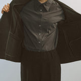 AA1001 Shoulder pleats PF Jacket_Black