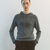 AA2001 Relaxed Washable Knit Hoodie_Melange gray