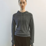 AA2001 Relaxed Washable Knit Hoodie_Melange gray