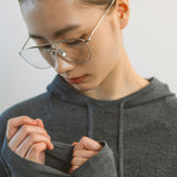 AA2001 Relaxed Washable Knit Hoodie_Melange gray