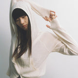 AA2002 Relaxed Washable Knit Zip-up Hoodie_Cream