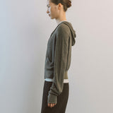 AA2002 Relaxed Washable Knit Zip-up Hoodie_Khaki