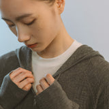 AA2002 Relaxed Washable Knit Zip-up Hoodie_Khaki