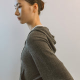 AA2002 Relaxed Washable Knit Zip-up Hoodie_Khaki