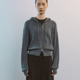 AA2002 Relaxed Washable Knit Zip-up Hoodie_Melange gray
