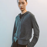 AA2002 Relaxed Washable Knit Zip-up Hoodie_Melange gray
