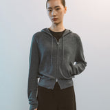 AA2002 Relaxed Washable Knit Zip-up Hoodie_Melange gray