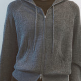 AA2002 Relaxed Washable Knit Zip-up Hoodie_Melange gray
