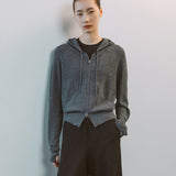 AA2002 Relaxed Washable Knit Zip-up Hoodie_Melange gray