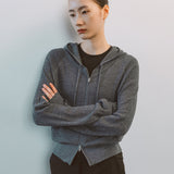 AA2002 Relaxed Washable Knit Zip-up Hoodie_Melange gray