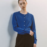 AA2003 Relaxed Washable Knit Cardigan_Blue