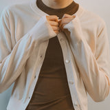 AA2003 Relaxed Washable Knit Cardigan_Light pink