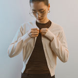 AA2003 Relaxed Washable Knit Cardigan_Light pink