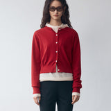 AA2003 Relaxed Washable Knit Cardigan_Red