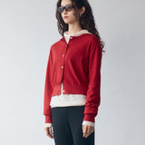 AA2003 Relaxed Washable Knit Cardigan_Red