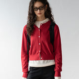 AA2003 Relaxed Washable Knit Cardigan_Red