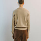 AA2004 Relaxed Daily V-neck Knit_Beige
