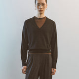 AA2004 Relaxed Daily V-neck Knit_Black