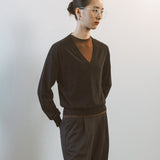 AA2004 Relaxed Daily V-neck Knit_Black