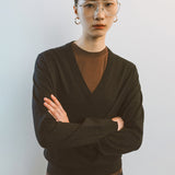AA2004 Relaxed Daily V-neck Knit_Black