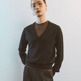 AA2004 Relaxed Daily V-neck Knit_Black