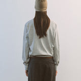 AA2004 Relaxed Daily V-neck Knit_Silver gray
