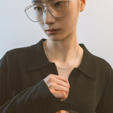 AA2005 Airy B Collar knit_Black