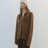 AA2005 Airy B Collar knit_Brown