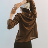 AA2005 Airy B Collar knit_Brown