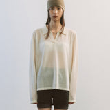 AA2005 Airy B Collar knit_Ivory