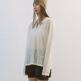 AA2005 Airy B Collar knit_Ivory
