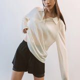 AA2005 Airy B Collar knit_Ivory