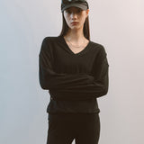 AA5001 Wool Flex V-neck Jersy_Black