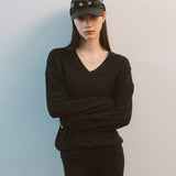 AA5001 Wool Flex V-neck Jersy_Black