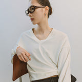 AA5001 Wool Flex V-neck Jersy_Ivory
