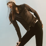 AA5009 Easy Jersy Cardigan_Brown