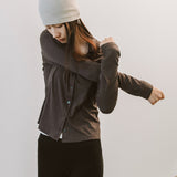 AA5009 Easy Jersy Cardigan_Brown
