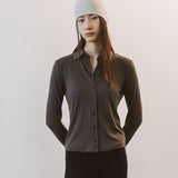 AA5009 Easy Jersy Cardigan_Brown