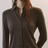 AA5009 Easy Jersy Cardigan_Brown