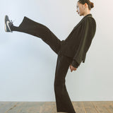 AA7001 Relaxed Bootscut Trousers_Black
