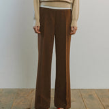 AA7001 Relaxed Bootscut Trousers_Brown