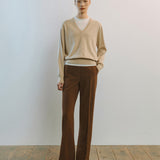 AA7001 Relaxed Bootscut Trousers_Brown