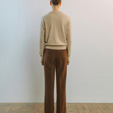 AA7001 Relaxed Bootscut Trousers_Brown